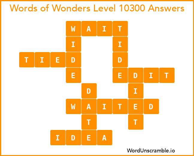 Words of Wonders Level 10300 Answers