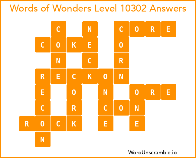 Words of Wonders Level 10302 Answers