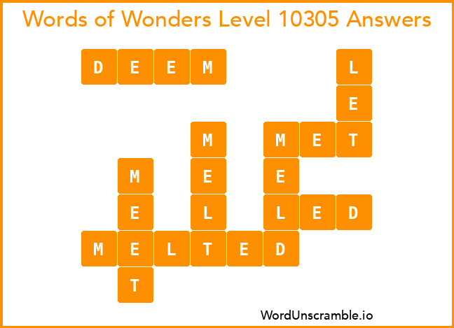 Words of Wonders Level 10305 Answers