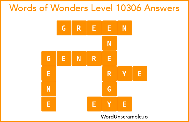 Words of Wonders Level 10306 Answers