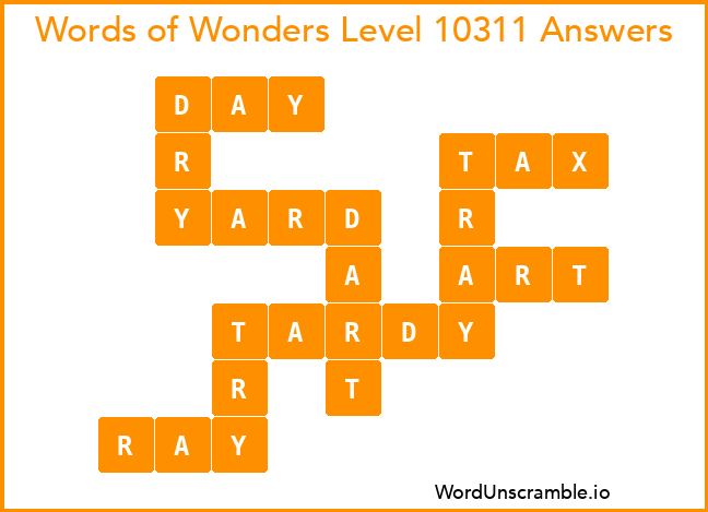 Words of Wonders Level 10311 Answers