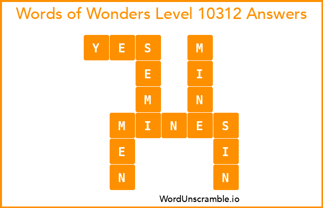 Words of Wonders Level 10312 Answers