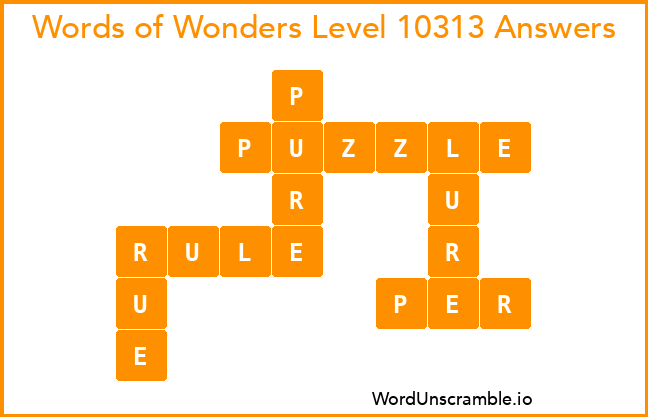 Words of Wonders Level 10313 Answers