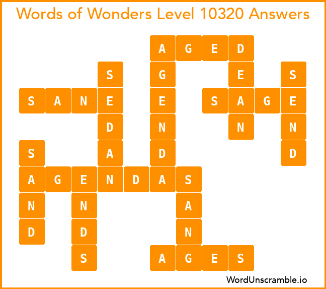 Words of Wonders Level 10320 Answers