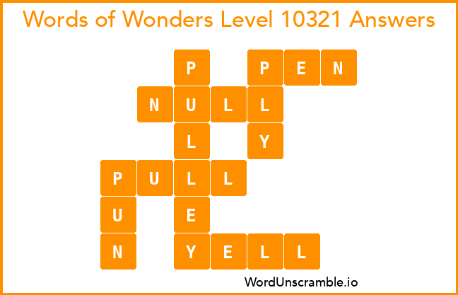 Words of Wonders Level 10321 Answers