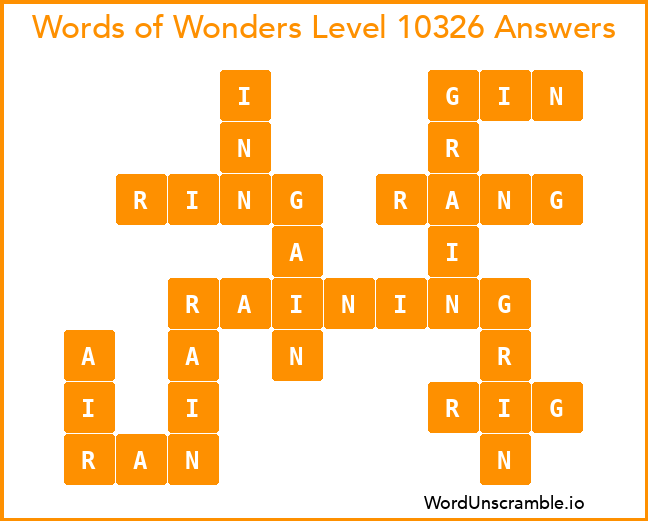 Words of Wonders Level 10326 Answers