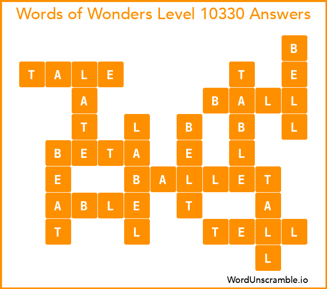 Words of Wonders Level 10330 Answers