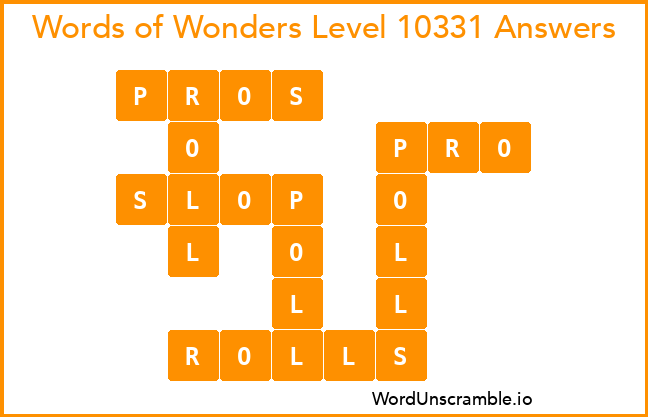 Words of Wonders Level 10331 Answers