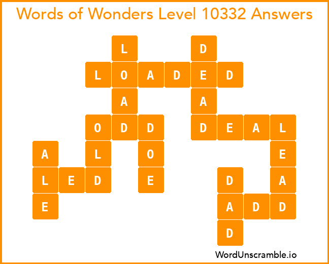 Words of Wonders Level 10332 Answers