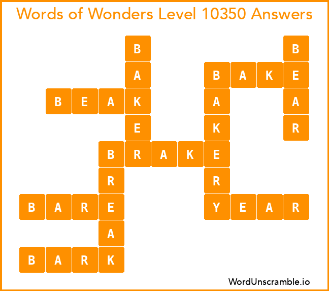 Words of Wonders Level 10350 Answers