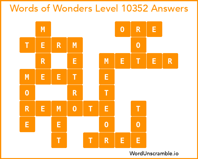 Words of Wonders Level 10352 Answers