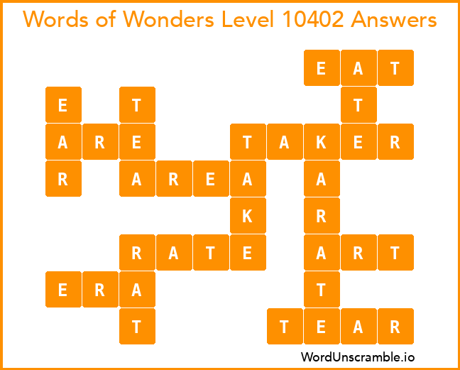 Words of Wonders Level 10402 Answers