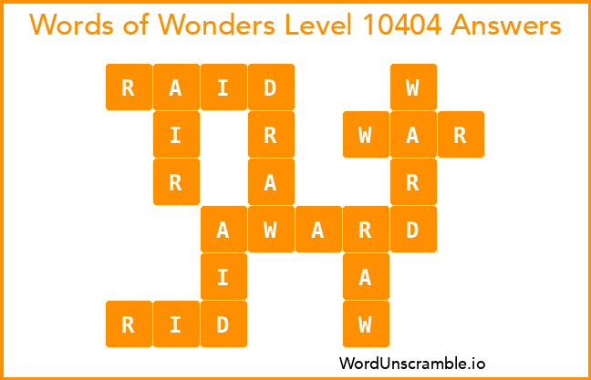 Words of Wonders Level 10404 Answers