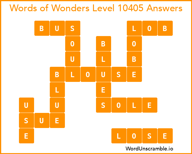 Words of Wonders Level 10405 Answers
