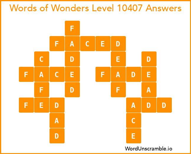 Words of Wonders Level 10407 Answers
