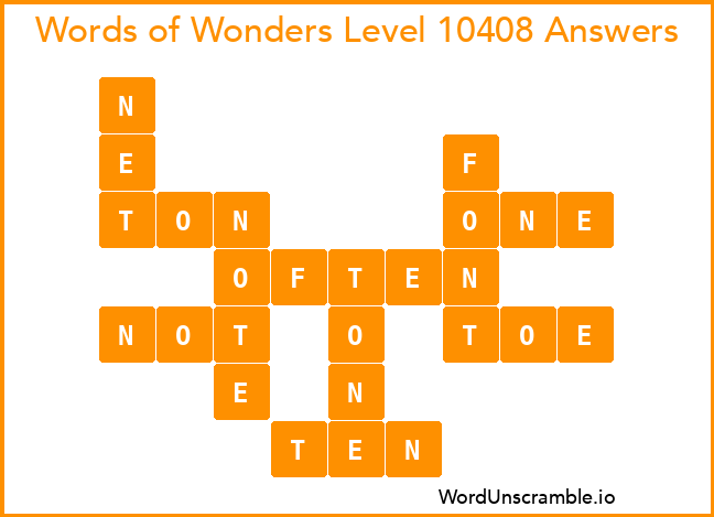 Words of Wonders Level 10408 Answers