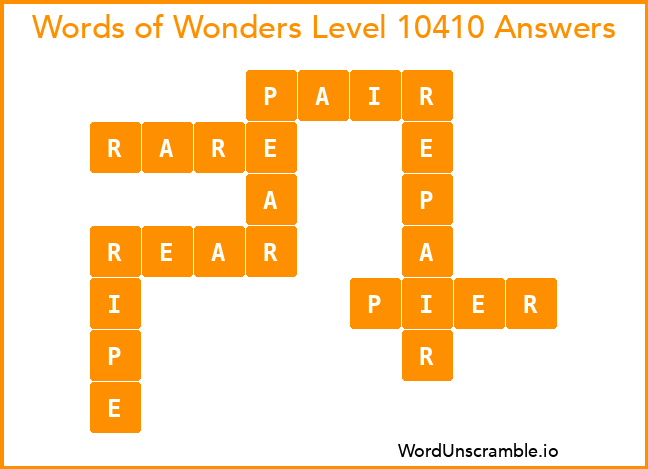 Words of Wonders Level 10410 Answers