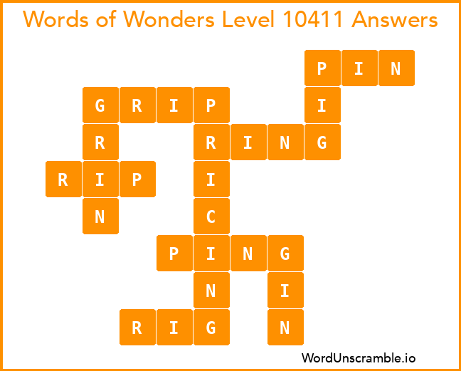 Words of Wonders Level 10411 Answers