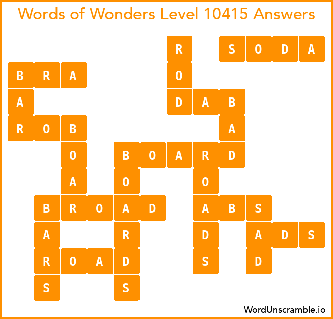 Words of Wonders Level 10415 Answers