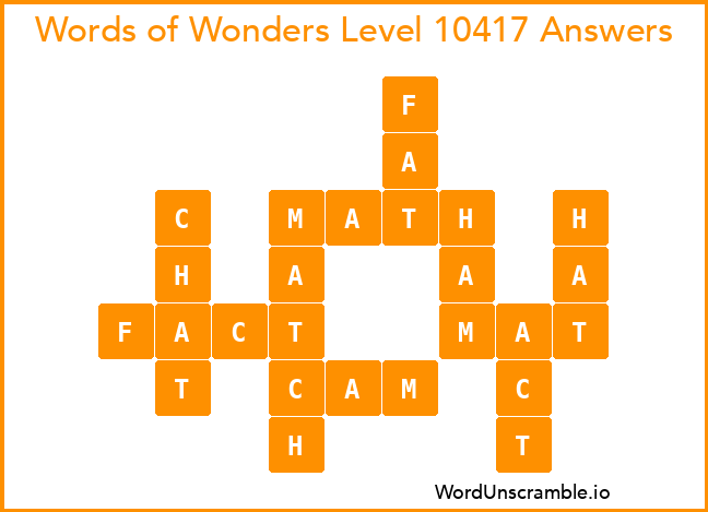 Words of Wonders Level 10417 Answers