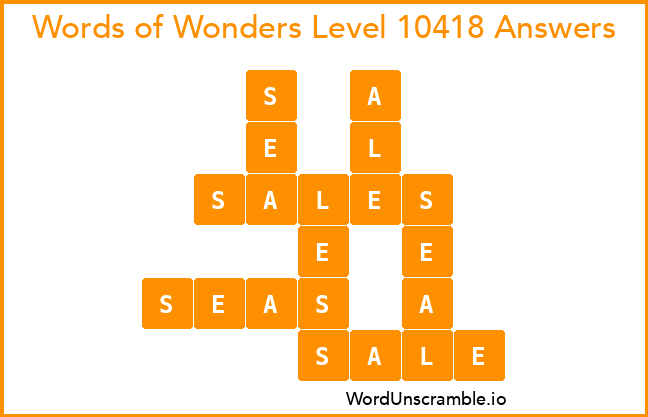 Words of Wonders Level 10418 Answers