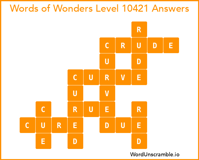 Words of Wonders Level 10421 Answers