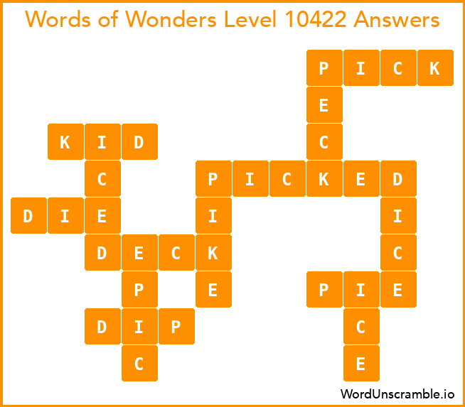 Words of Wonders Level 10422 Answers