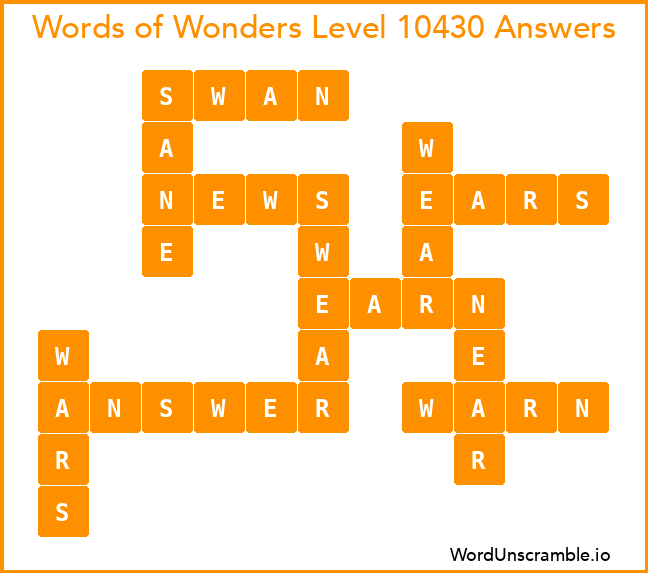 Words of Wonders Level 10430 Answers