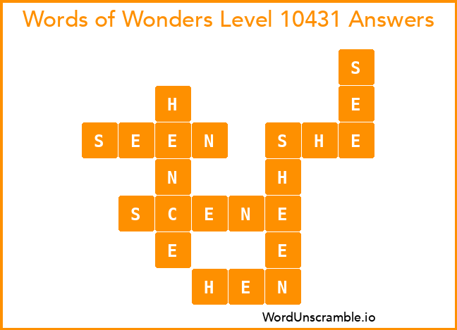Words of Wonders Level 10431 Answers