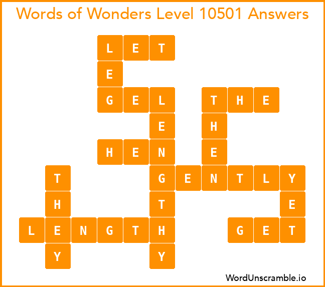 Words of Wonders Level 10501 Answers