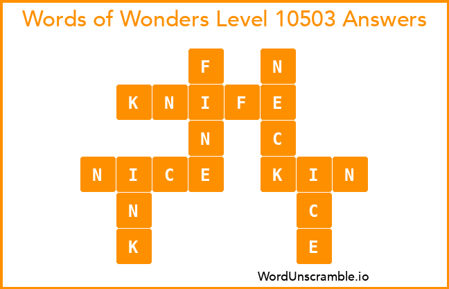 Words of Wonders Level 10503 Answers