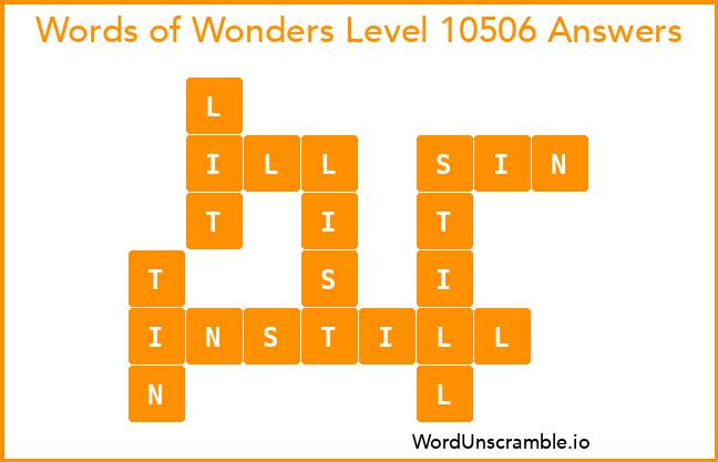 Words of Wonders Level 10506 Answers