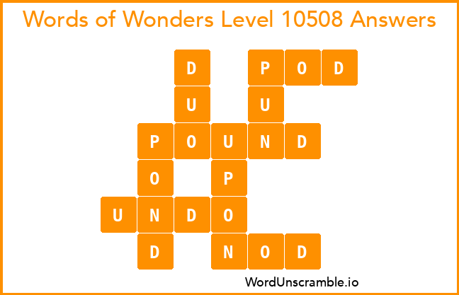 Words of Wonders Level 10508 Answers