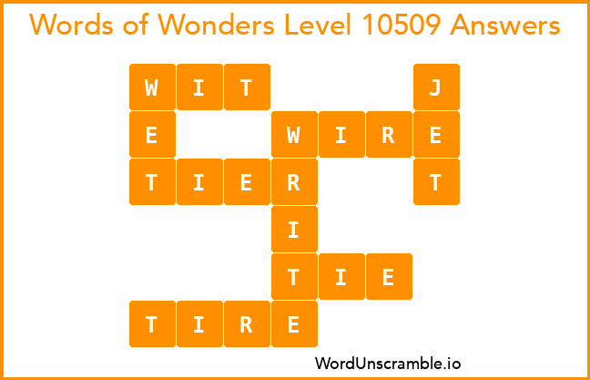 Words of Wonders Level 10509 Answers