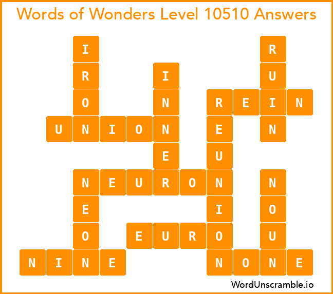 Words of Wonders Level 10510 Answers