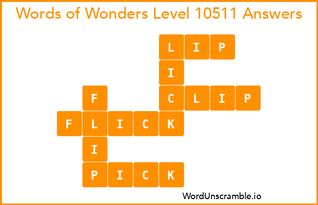 Words of Wonders Level 10511 Answers