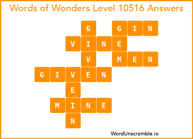Words of Wonders Level 10516 Answers
