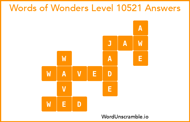 Words of Wonders Level 10521 Answers