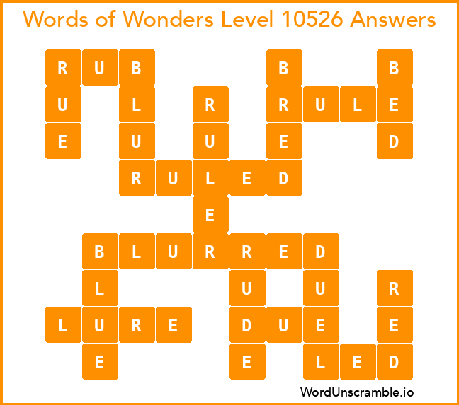 Words of Wonders Level 10526 Answers