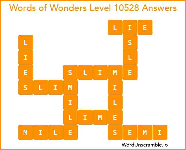 Words of Wonders Level 10528 Answers