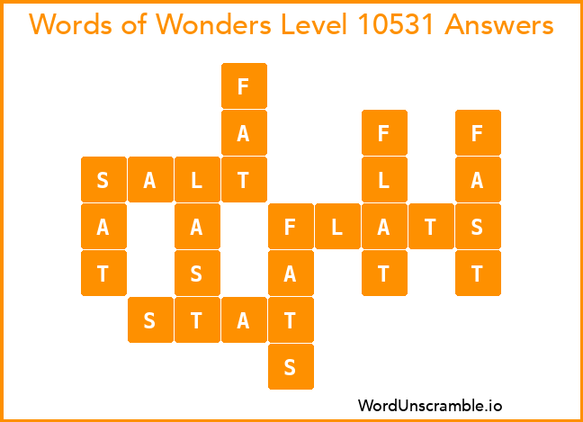 Words of Wonders Level 10531 Answers