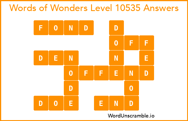 Words of Wonders Level 10535 Answers