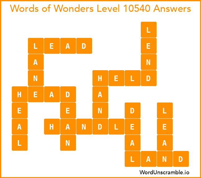 Words of Wonders Level 10540 Answers