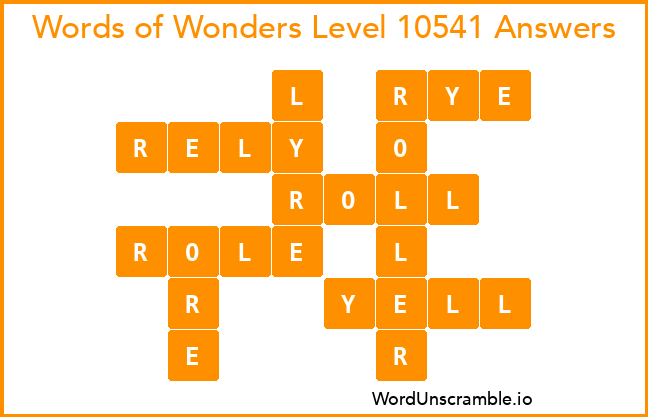 Words of Wonders Level 10541 Answers