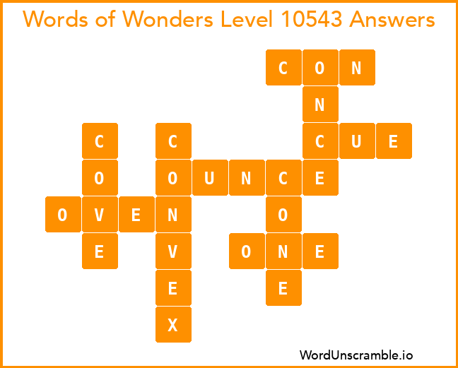 Words of Wonders Level 10543 Answers