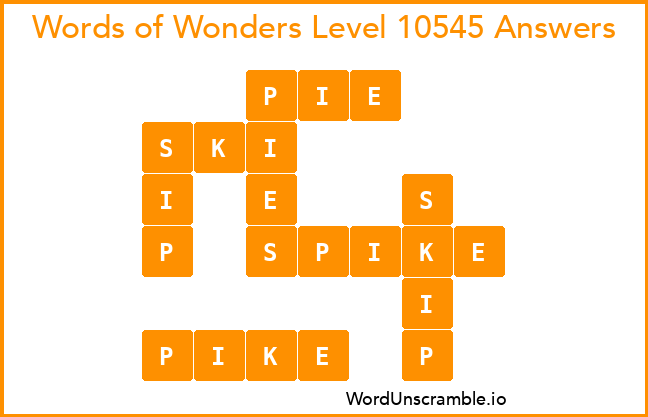 Words of Wonders Level 10545 Answers