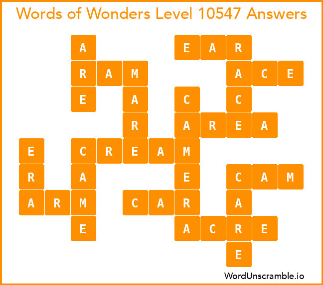 Words of Wonders Level 10547 Answers