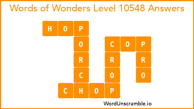 Words of Wonders Level 10548 Answers