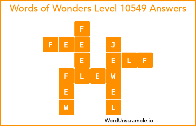 Words of Wonders Level 10549 Answers
