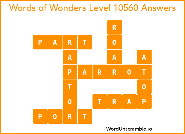 Words of Wonders Level 10560 Answers